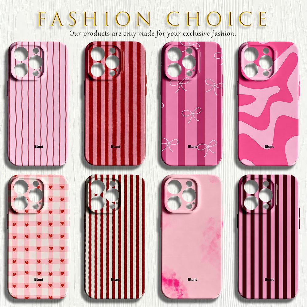 Phone Cases Blunt - Czerwone etui na telefon z paskami,