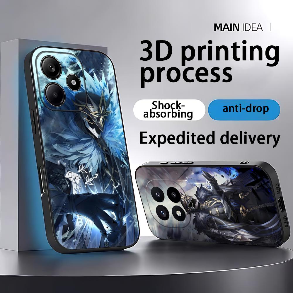 Phone Cases Black - Etui na telefon Genshin Impact Capitano