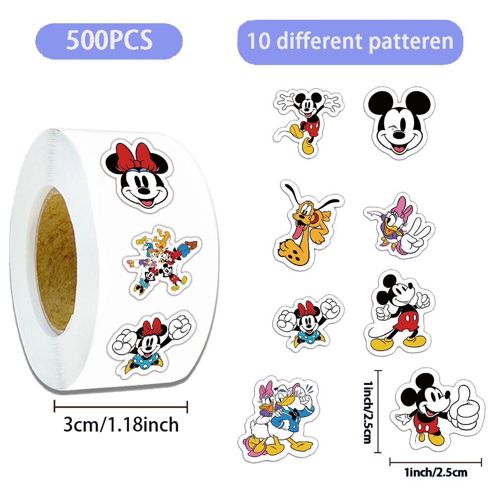 500 sztuk/rolka Naklejki z kre – Phone Cases Disney recenzja i cena